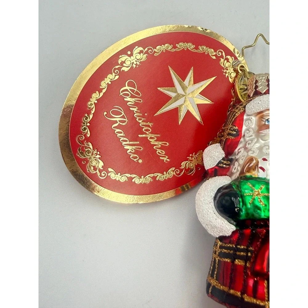 NWT Christopher Radko Santa Christmas Ornament Sweet Slumber Treat Gem Bear 2025